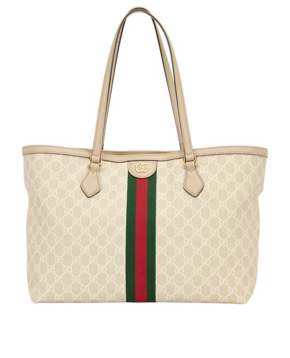 Large Ophidia Tote, &pound;750, Handbags, Cream, Canvas, Front view